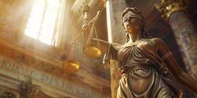 Themis is Goddess of Justice and law photo