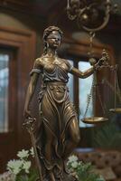 Themis is Goddess of Justice and law photo