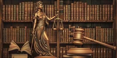 Themis is Goddess of Justice and law photo