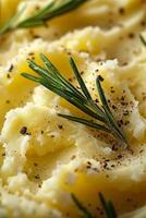 boiled potatoes with herbs photo