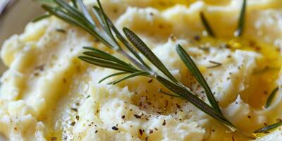boiled potatoes with herbs photo
