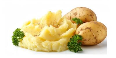 boiled potatoes with herbs photo
