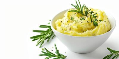 boiled potatoes with herbs photo