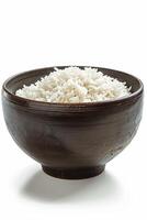boiled rice with herbs photo