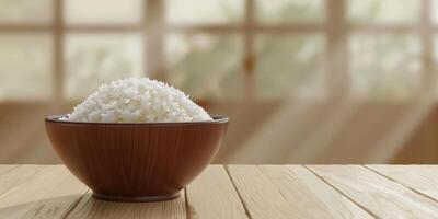 boiled rice with herbs photo