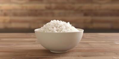 boiled rice with herbs photo