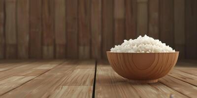 boiled rice with herbs photo