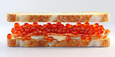 delicious sandwiches with caviar photo