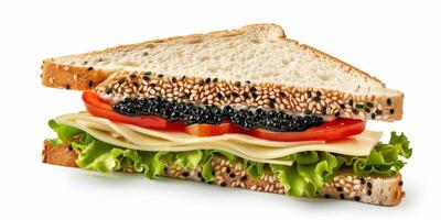 delicious sandwiches with caviar photo