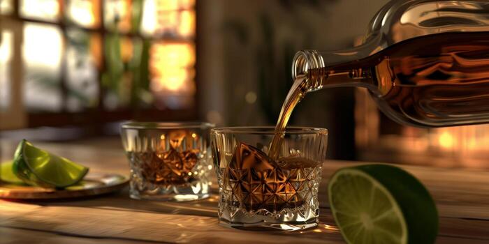 Cool vodka with snack photo