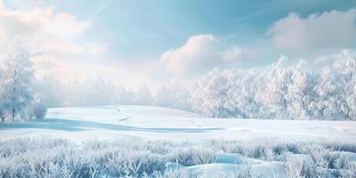 winter landscape snowdrifts photo