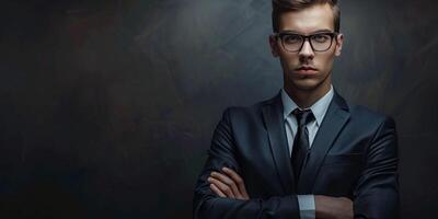 confident man businessman photo