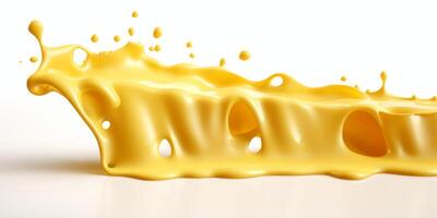 delicious melting cheese with holes photo