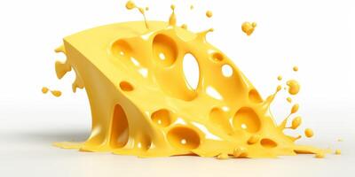 delicious melting cheese with holes photo