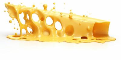 delicious melting cheese with holes photo