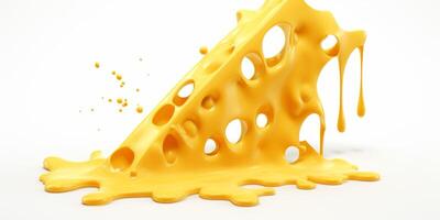 delicious melting cheese with holes photo