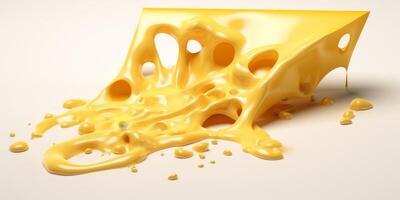 delicious melting cheese with holes photo