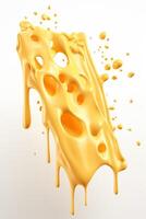 delicious melting cheese with holes photo