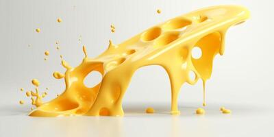 delicious melting cheese with holes photo