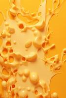 delicious melting cheese with holes photo