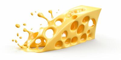 delicious melting cheese with holes photo