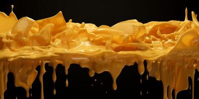 delicious melting cheese with holes photo