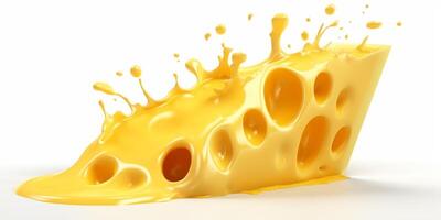 delicious melting cheese with holes photo