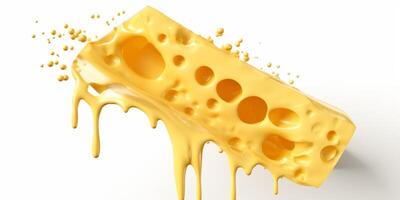 delicious melting cheese with holes photo