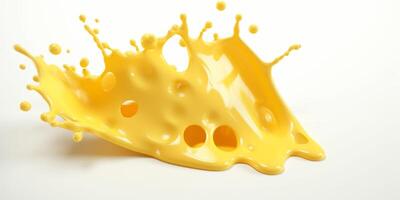 delicious melting cheese with holes photo