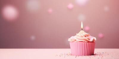 birthday cake with candles photo