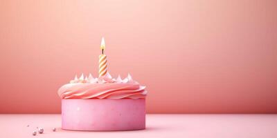 birthday cake with candles photo