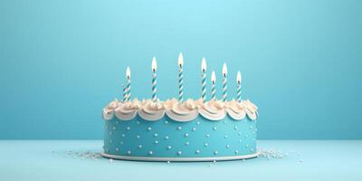 birthday cake with candles photo