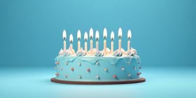 birthday cake with candles photo