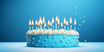 birthday cake with candles photo