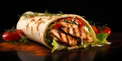 delicious shawarma kebab photo