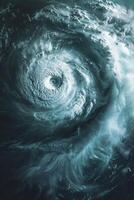 cyclone view from Earth orbit photo