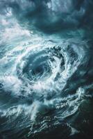 cyclone view from Earth orbit photo