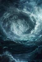 cyclone view from Earth orbit photo
