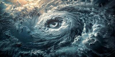 cyclone view from Earth orbit photo