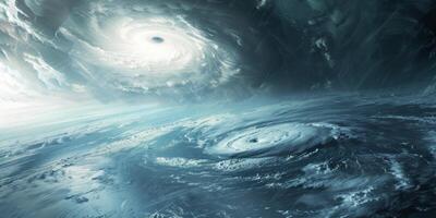 cyclone view from Earth orbit photo