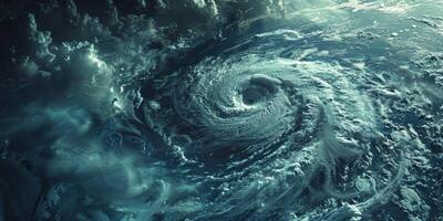 cyclone view from Earth orbit photo
