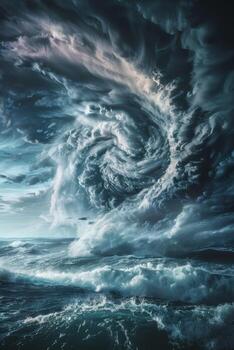 cyclone view from Earth orbit photo