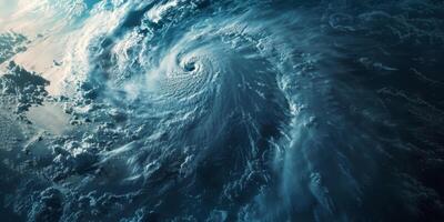 cyclone view from Earth orbit photo