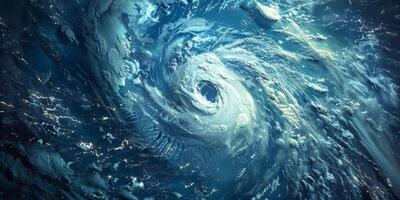 cyclone view from Earth orbit photo