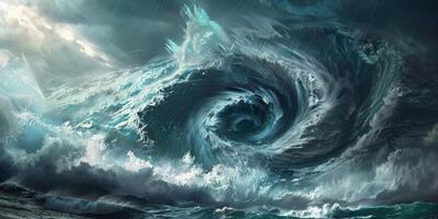 cyclone view from Earth orbit photo