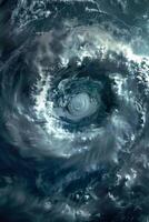 cyclone view from Earth orbit photo