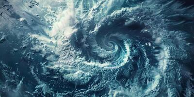 cyclone view from Earth orbit photo