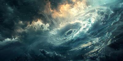 cyclone view from Earth orbit photo