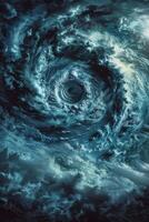 cyclone view from Earth orbit photo