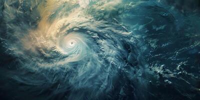 cyclone view from Earth orbit photo